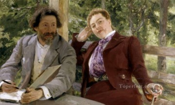 ナタリア・ノルドマンとイリヤ・レーピンの二重肖像 ロシアのリアリズム イリヤ・レーピン Oil Paintings